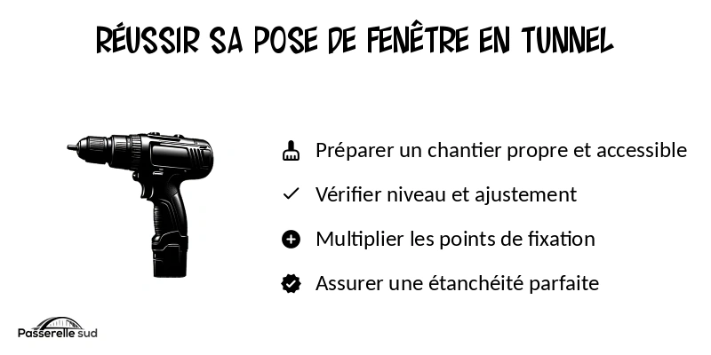 Pose en tunnel de fenêtre : étapes essentielles et conseils pratiques