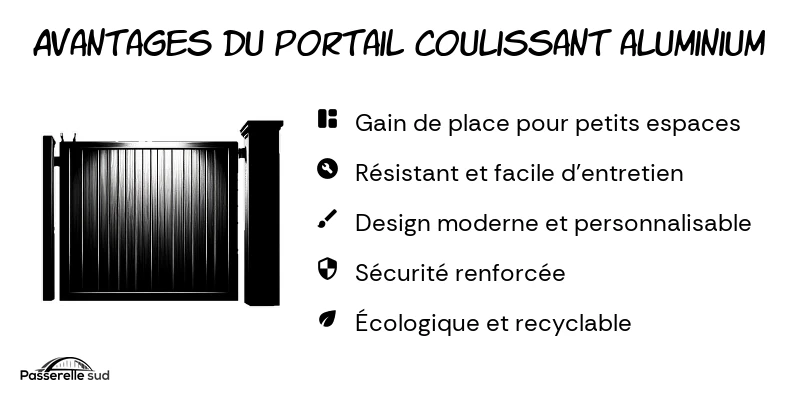avantages du portail coulissant aluminium